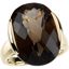 66892:101:P 14kt Yellow Checkerboard Smoky Quartz Design Ring