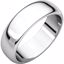 HR9:610:P Palladium 6mm Half Round Band
