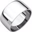 HRL8:606:P Palladium 10mm Half Round Light Band