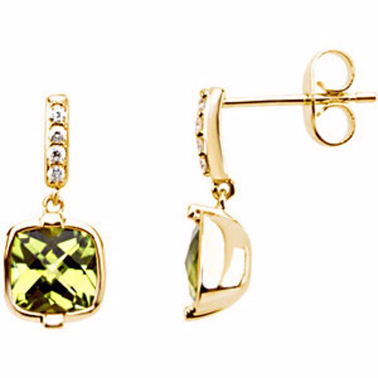 66941:101:P Peridot & Diamond Earrings