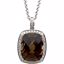 66968:101:P 14kt White Smoky Quartz & 3/8 CTW Diamond  Pendant
