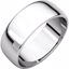HRL7.5:646:P Palladium 7mm Half Round Light Band