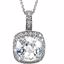 66986:60001:P Sterling Silver Cubic Zirconia 18" Necklace