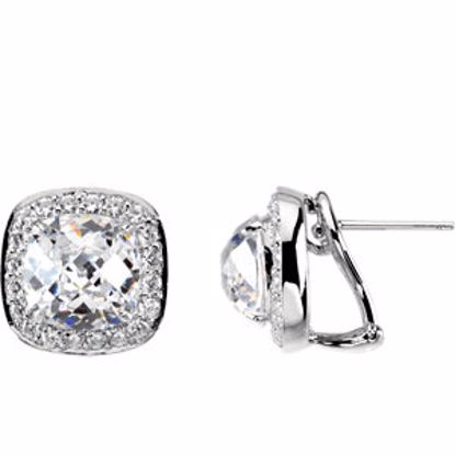 66987:60002:P Sterling Silver Cubic Zirconia Earrings