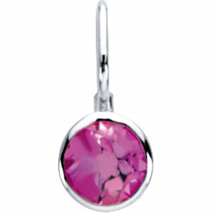67053:116:P Sterling Silver October Birthstone 12.5x5.75mm Hook Charm/Pendant