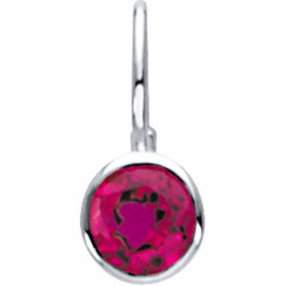 67053:118:P Sterling Silver July Birthstone 11.5x4.5mm Hook Charm/Pendant