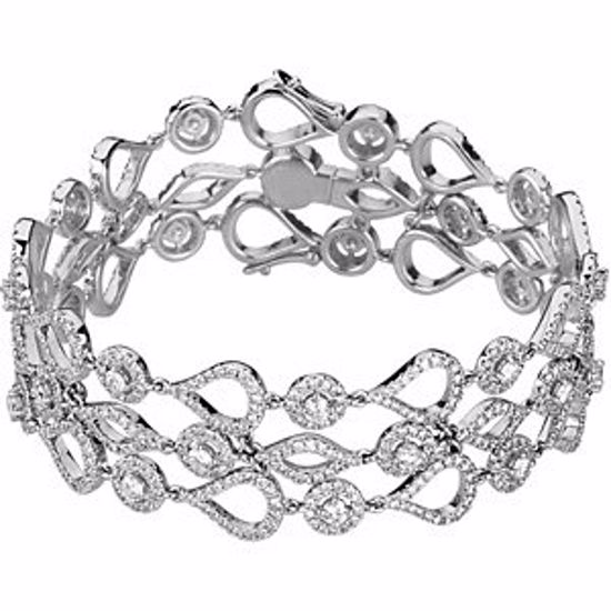 67084:60001:P 14kt White 6 1/2 CTW Diamond Bracelet