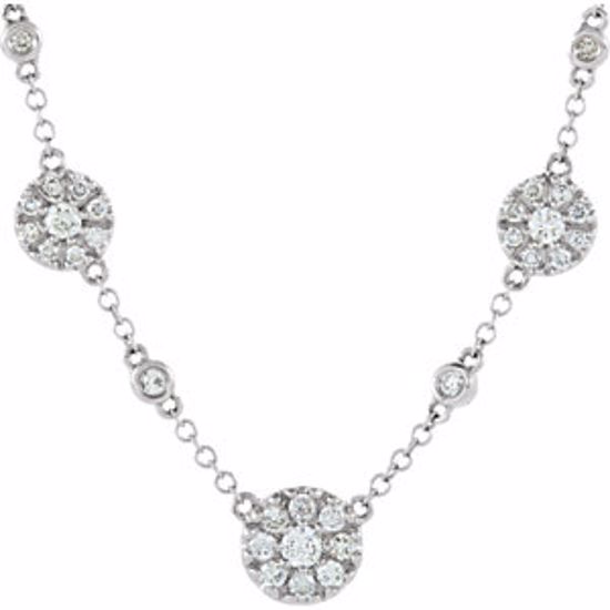 67088:60001:P 14kt White 1/2 CTW Diamond Necklace