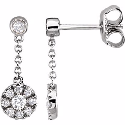 67096:60001:P 14kt White 1/3 CTW Diamond Dangle Earrings