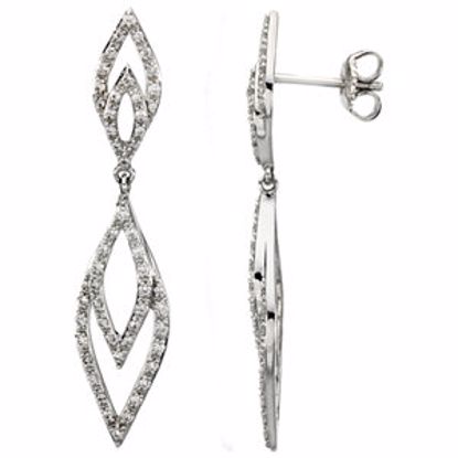 67099:60001:P 14kt White 1/2 CTW Diamond Earrings