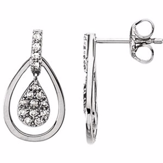 67100:60001:P 14kt White 1/4 CTW Diamond Earrings