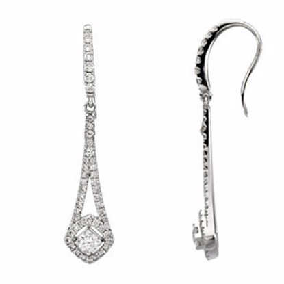 67101:60001:P 14kt White 3/4 CTW Diamond Earrings 