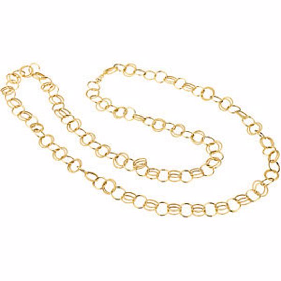 CH891:10021:P 14kt Yellow Fancy Link 38" Chain