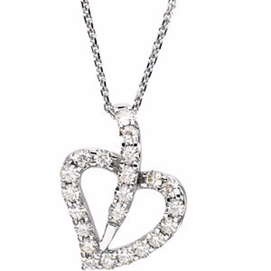 66772:102:P Charles & Colvard Moissanite® Heart Pendant