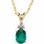 67104:1155:P Genuine Emerald & Diamond Necklace