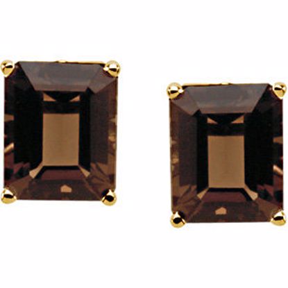 67113:64958:P Genuine Smoky Quartz Earrings