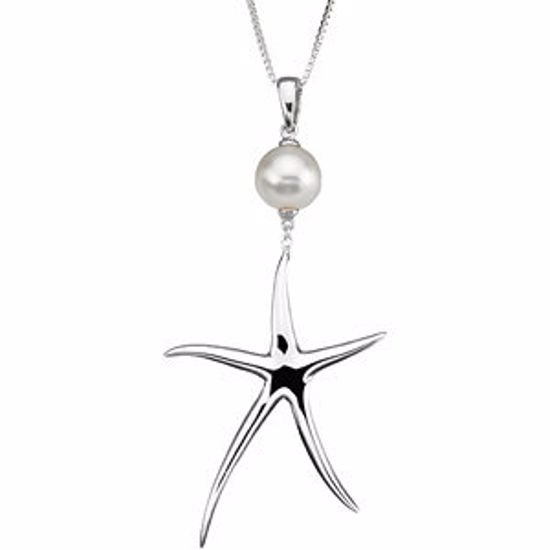 66762:601:P Freshwater Cultured Pearl Starfish Necklace