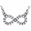 67072:84405:P 14kt White 1/8 CTW Diamond Infinity 16" Necklace