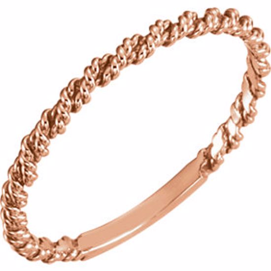 255:1907:P 14kt Rose 2mm Twisted Rope Band