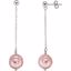 66289:60005:P Sterling Silver Freshwater Cultured Pink Pearl Earrings