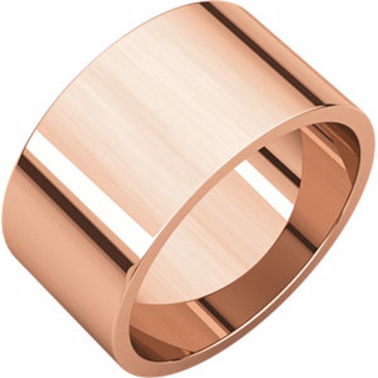 F6:100:P 14kt Rose 10mm Flat Band