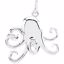 84473:311475:P Sterling Silver 17mm Octopus Dangle