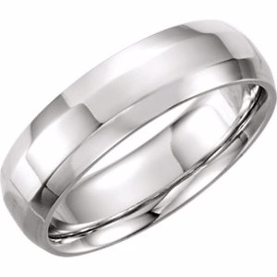 5977:143817:P Platinum 6mm Comfort-Fit Beveled Edge Band Size 12.5