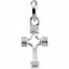 R42018:311515:P Sterling Silver 14.75x10mm Tubular Cross Pendant without Packaging
