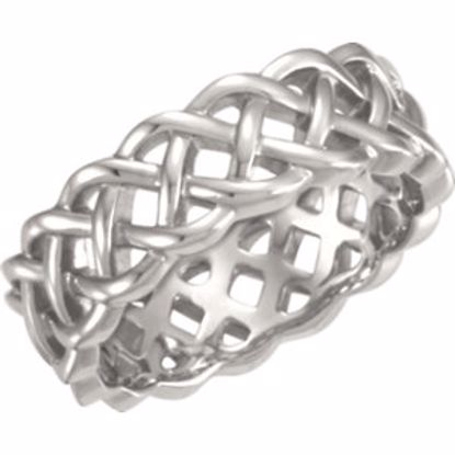 50372:311592:P 10kt Yellow 8mm Celtic Inspired Band Size 10