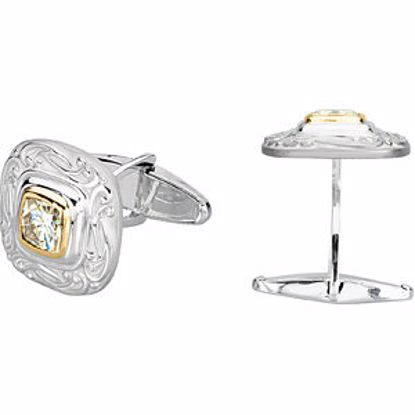 67184:844151:P Forever Classic™ Moissanite Cuff Links