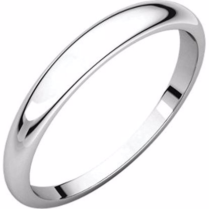 HRT5:146287:P Palladium 3mm Half Round Tapered Band