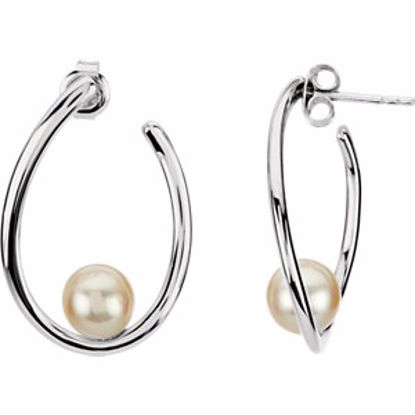 67190:60001:P Sterling Silver Freshwater Cultured Pearl Earrings