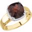 67196:71207:P 14kt Two-Tone Mozambique Garnet & 1/6 CTW Diamond Ring 