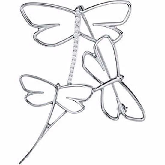 67208:84372:P Diamond Dragonfly Brooch