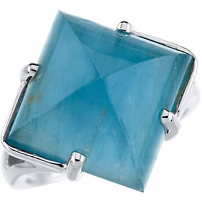 67228:71479:P 18kt White Aquamarine Ring
