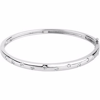 60890:101:P 14kt White 1/2 CTW Diamond Bangle Bracelet