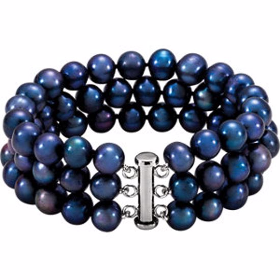 67263:6001:P Freshwater Cultured Pearl 3-Strand Bracelet