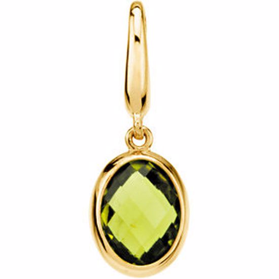 67271:60001:P 14kt Yellow Peridot Charm