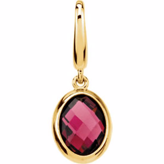 67272:60001:P Genuine Rhodolite Garnet Charm