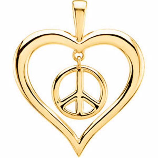 84548:101:P Heart Peace Sign Pendant