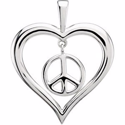 84548:102:P Heart Peace Sign Pendant