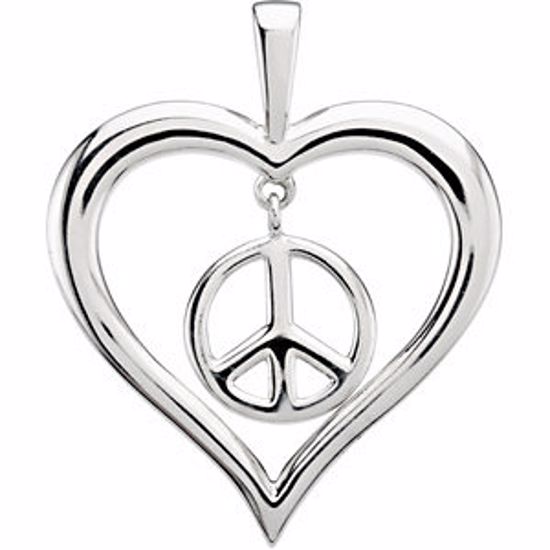 84548:102:P Heart Peace Sign Pendant