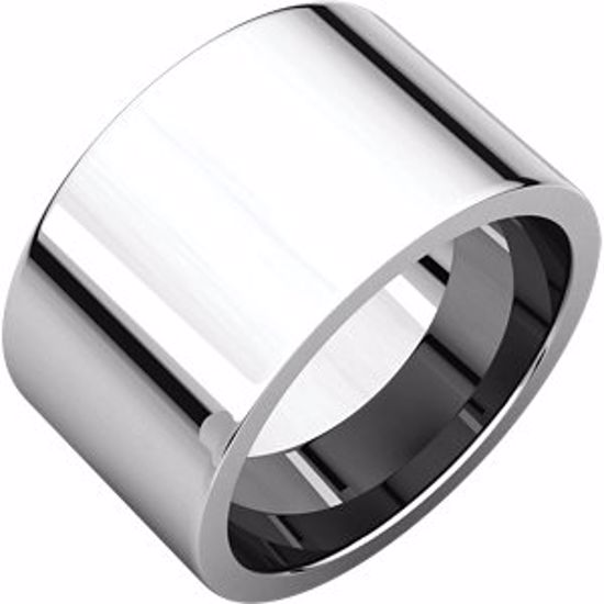 FIR13:211:P Platinum 12mm Flat Comfort Fit Band