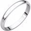 HRL6.5:202:P Platinum 2.5mm Light Half Round