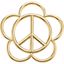 84549:100004:P Floral Peace Sign Pendant