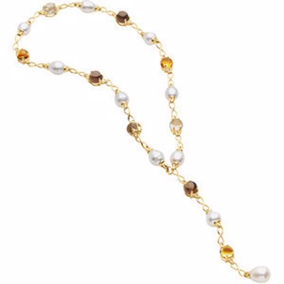 67291:60001:P Aquarella® South Sea Cultured Pearl & Gemstone Necklace