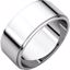 FE11.5:150641:P 10kt White 8mm Flat Edge Band