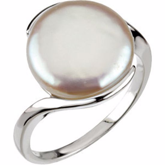 67354:103:P Freshwater Cultured Coin Pearl Ring