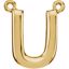 84575:316213:P 14kt Yellow Letter "U" Block Initial Necklace Center