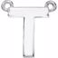 84575:165:P 14kt White Letter "T" Block Initial Necklace Center